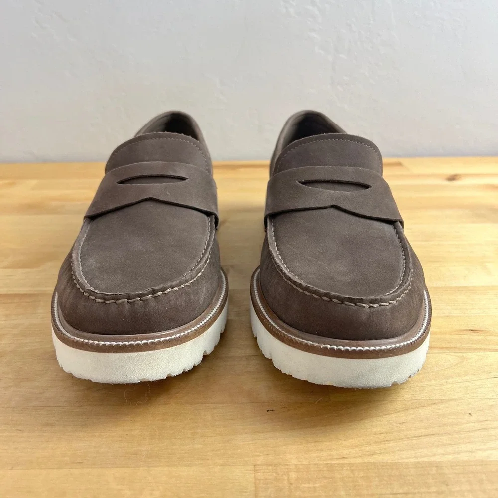 Cole Haan Loafers American Classics Penny Mens Size 10 Brown Leather Lug Sole